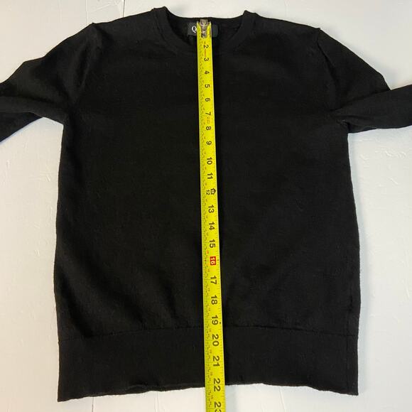 Quince Womens Black Knit 100% Merino Wool Crewneck Pullover Sweater Size Medium - Picture 8 of 8